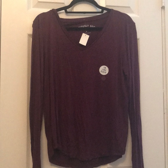 long sleeve maroon tee - Picture 1 of 3